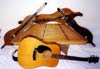 Terry's guitar and Liz's dulcimers